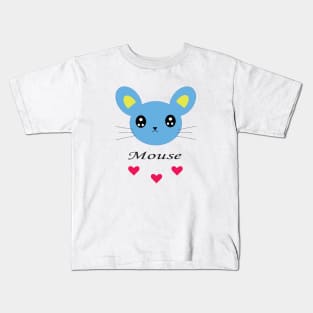 Cutie Mouse with Love Kids T-Shirt